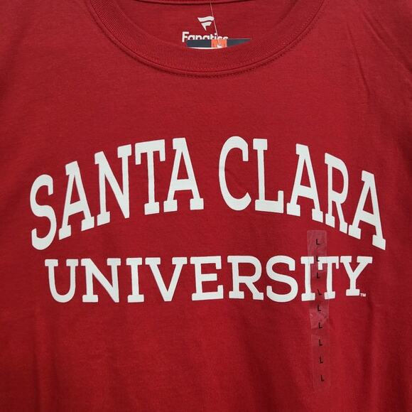 NEW SCU SANTA CLARA UNIVERSITY LONG SLEEVE RED T-SHIRT - L - Picture 5 of 8